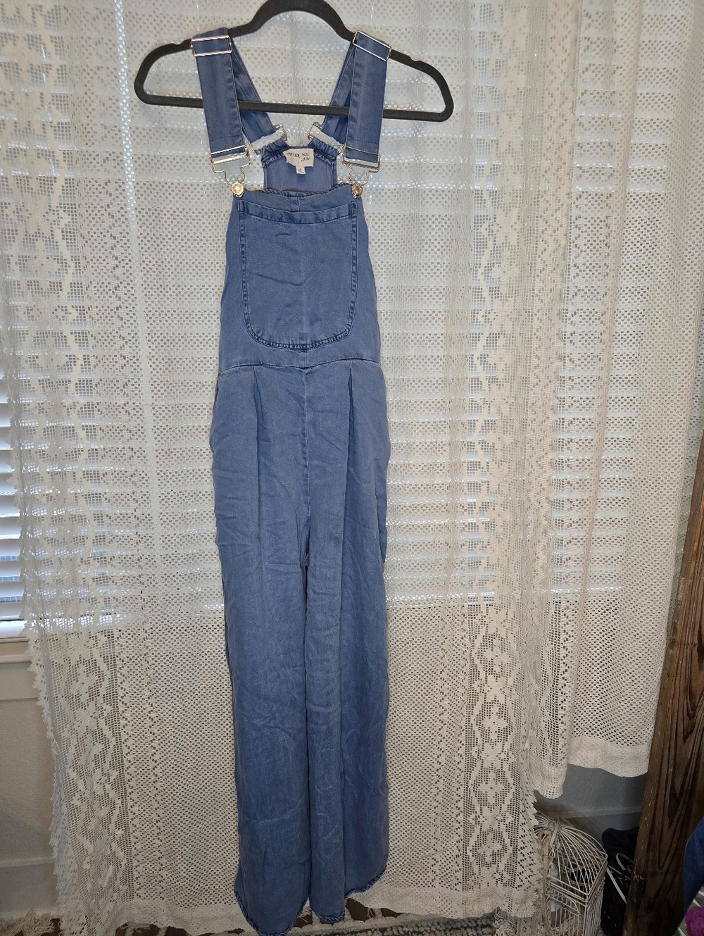 Before You With Love, Light Denim Coveralls, Overalls, Wide Leg, Womens Med